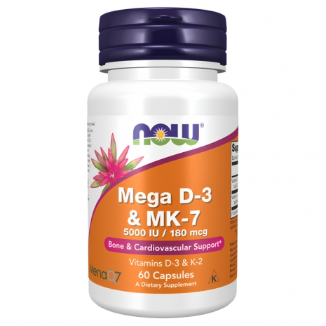 Mega D-3 & MK-7 5000 IU 180mcg 60caps